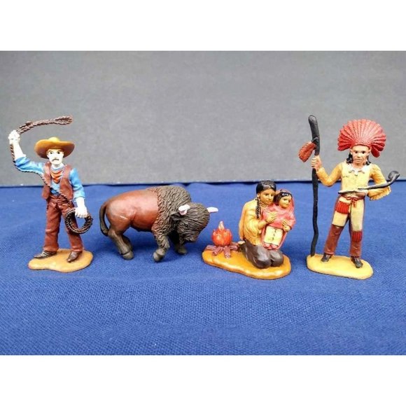 Wild West Toob Hand Painted Figures Educational Home school 11 Miniature Collect - Picture 7 of 12
